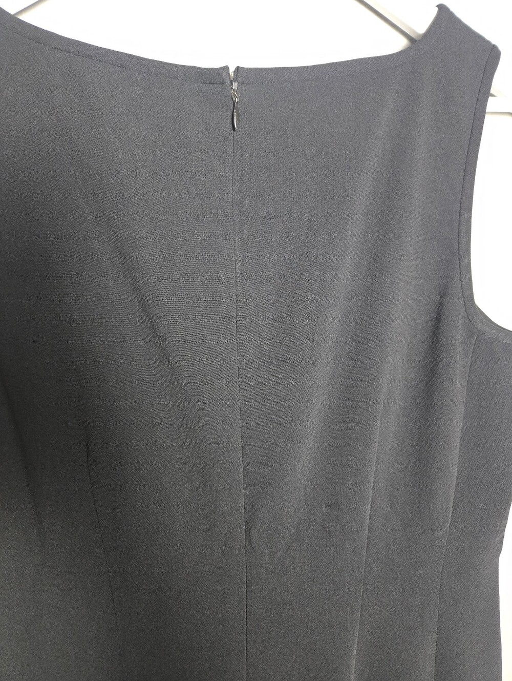 Vintage Ann Taylor Black Classic Square Neck Shift Dress Size 14 - Picture 11 of 16